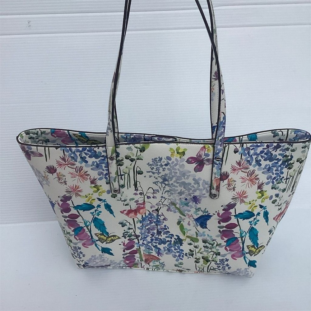 INC Women's Multicolor Floral‎ Tote Bag Double Handles Casual